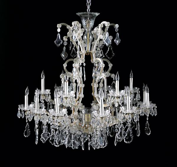 Appraisal: A Louis XVI style cut glass chandelier height in diameter