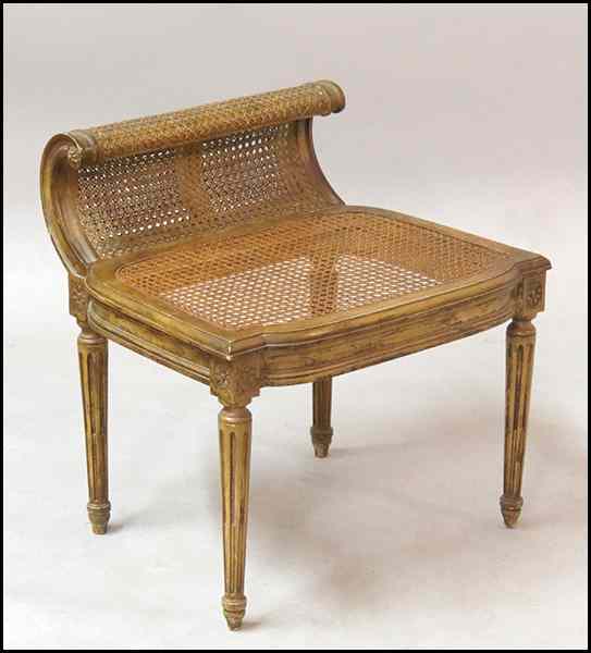 Appraisal: ITALIAN CANED SEAT DRESSING TABLE CHAIR H '' W ''