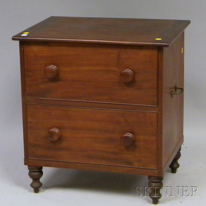 Appraisal: Walnut Lift-top Commode Chest ht lg wd in