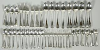 Appraisal: Assembled English Flatware Service pcs Assembled service of English sterling