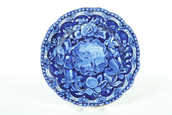 Appraisal: HISTORICAL BLUE STAFFORDSHIRE PLATE England nd quarter- th century Dark