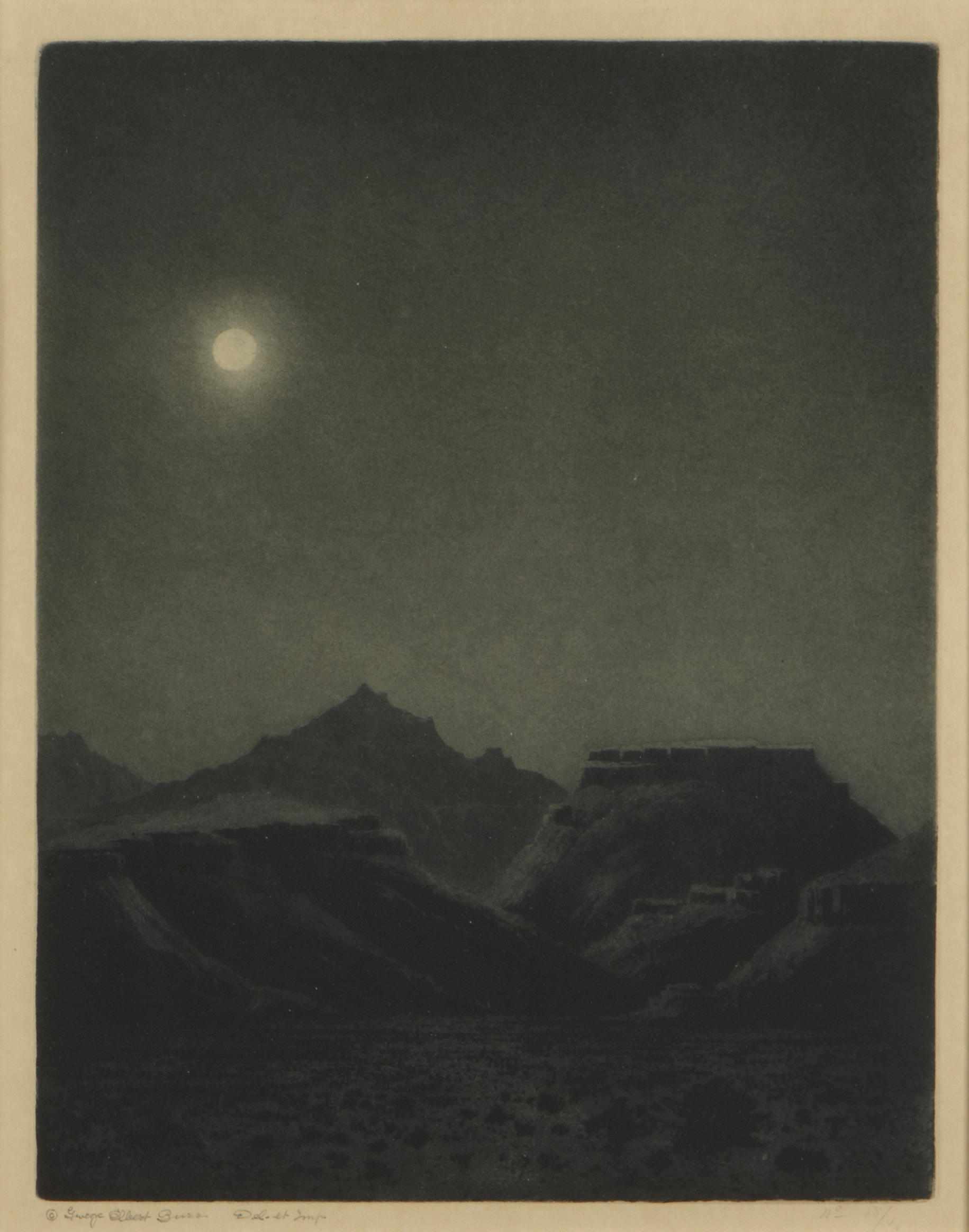 Appraisal: George Elbert Burr American - Desert Night c Etching and