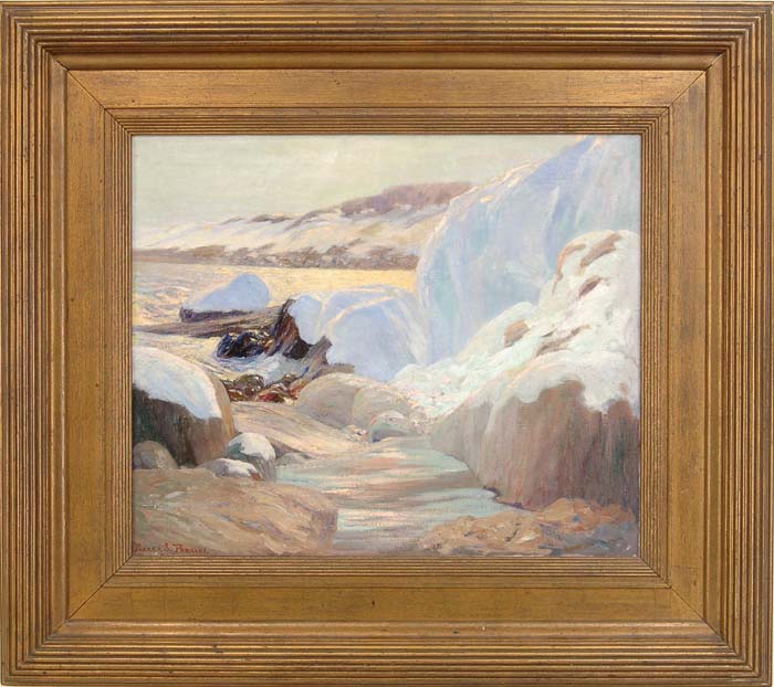 Appraisal: PARKER S PERKINS American - NEW ENGLAND WINTER COASTLINE Fine