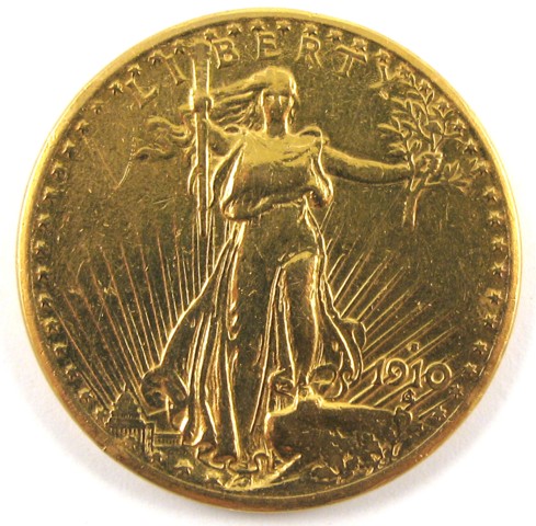 Appraisal: U S TWENTY DOLLAR GOLD COIN St Gaudens type -S