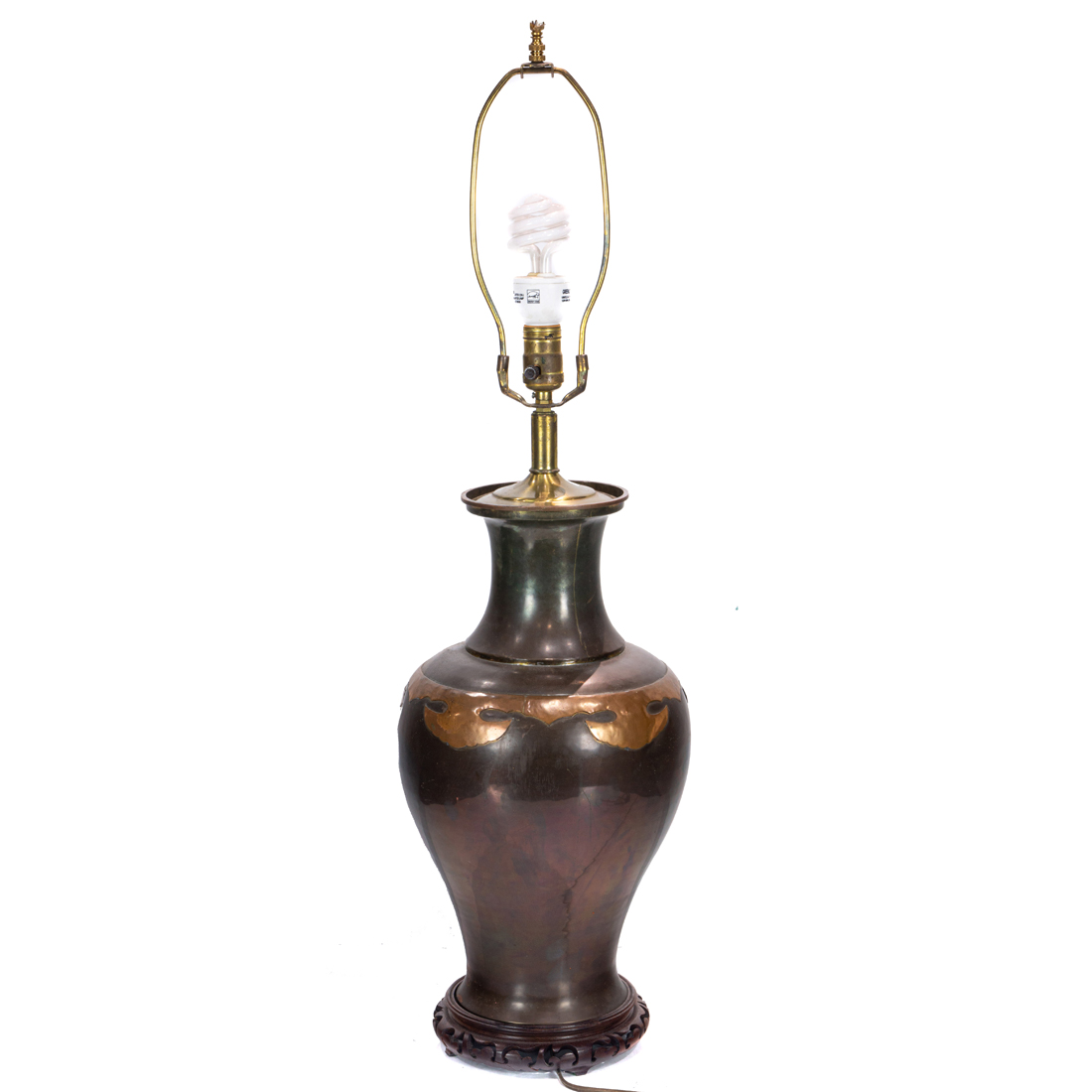 Appraisal: ARTS AND CRAFTS STYLE HAMMERED METAL TABLE LAMP Arts and