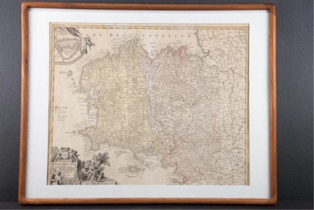 Appraisal: Johann Homann th Century Map of France Tabula Ducatus Britannia