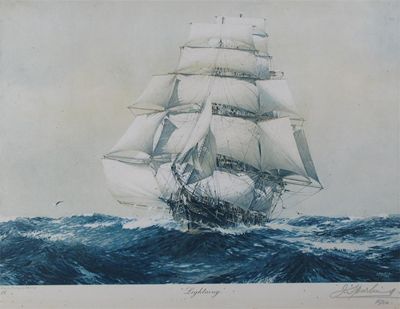 Appraisal: After James Spurling Cutty Sark Lightning A pair both signed