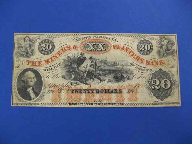 Appraisal: Miners Plantation Bank Note Murphy NC