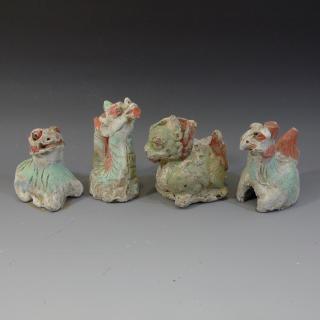 Appraisal: ANTIQUE CHINESE PAINTED POTTERY ANIMAL YUAN DYNASTY TH CENTURY NO