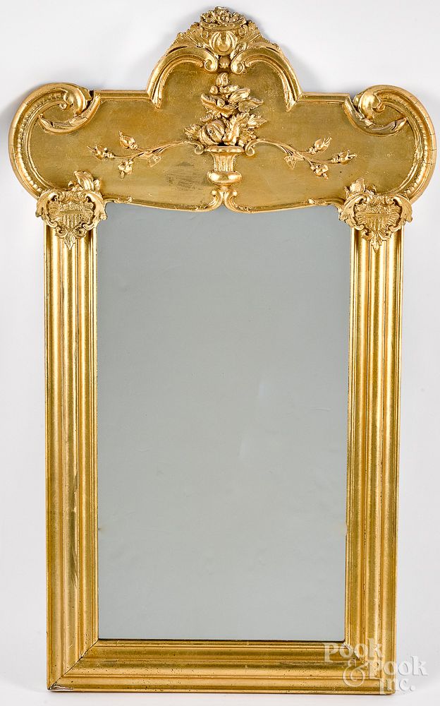 Appraisal: Giltwood mirror th c Giltwood mirror th c x Condition