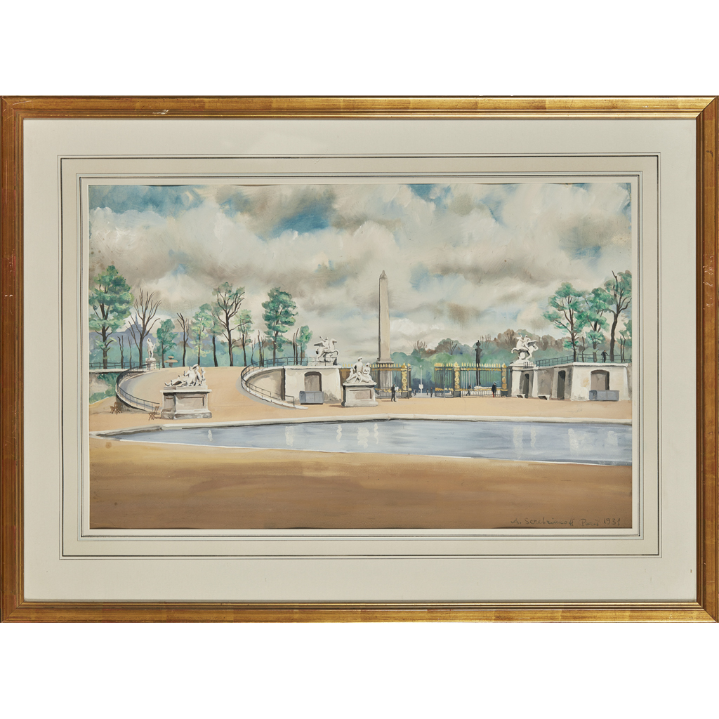 Appraisal: ALEXANDRE BORISOVICH SEREBRIAKOFF RUSSIAN - LES JARDINS DE TUILERIES signed