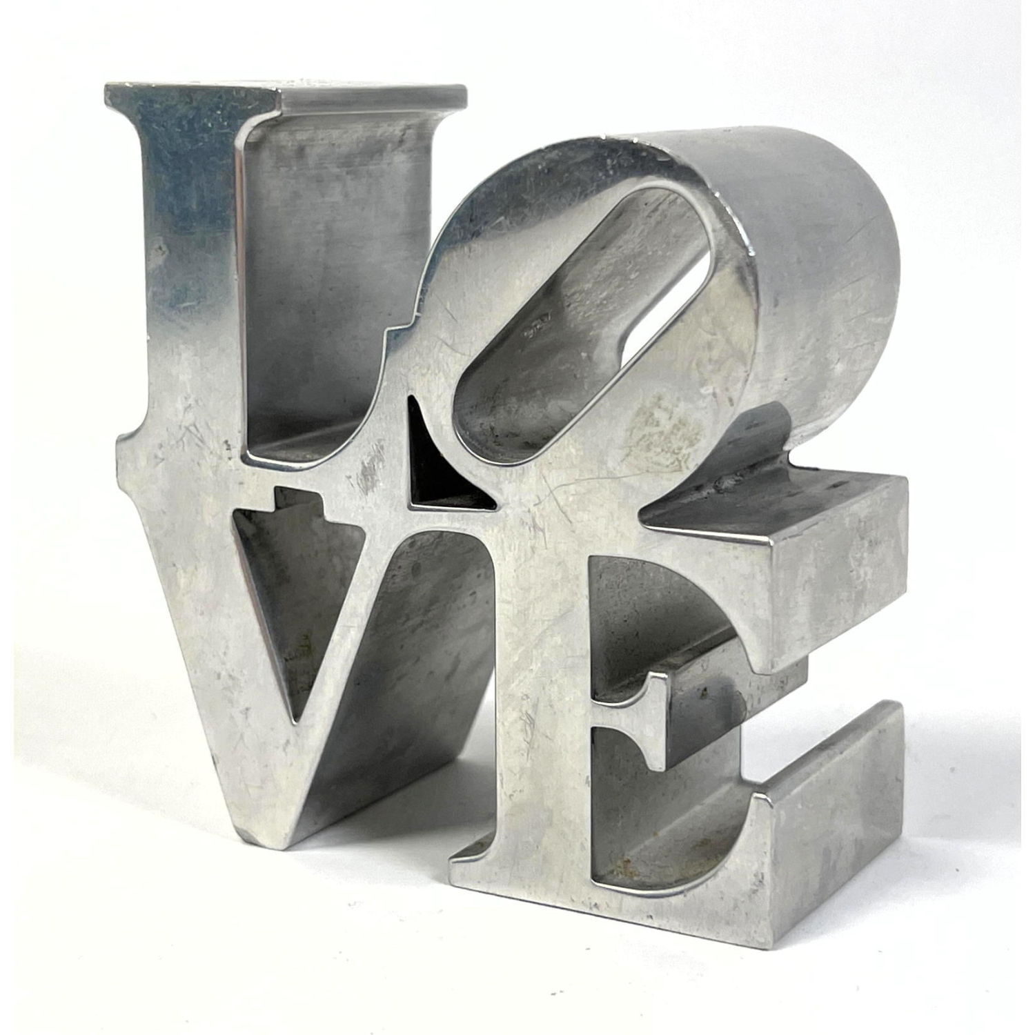 Appraisal: Robert Indiana LOVE Sculpture Aluminum Unmarked Dimensions H inches W