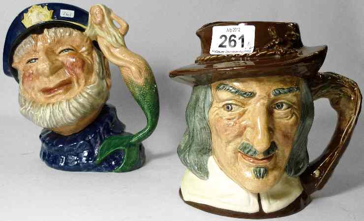 Appraisal: Royal Doulton Large Character Jugs Old Salt D and Sir