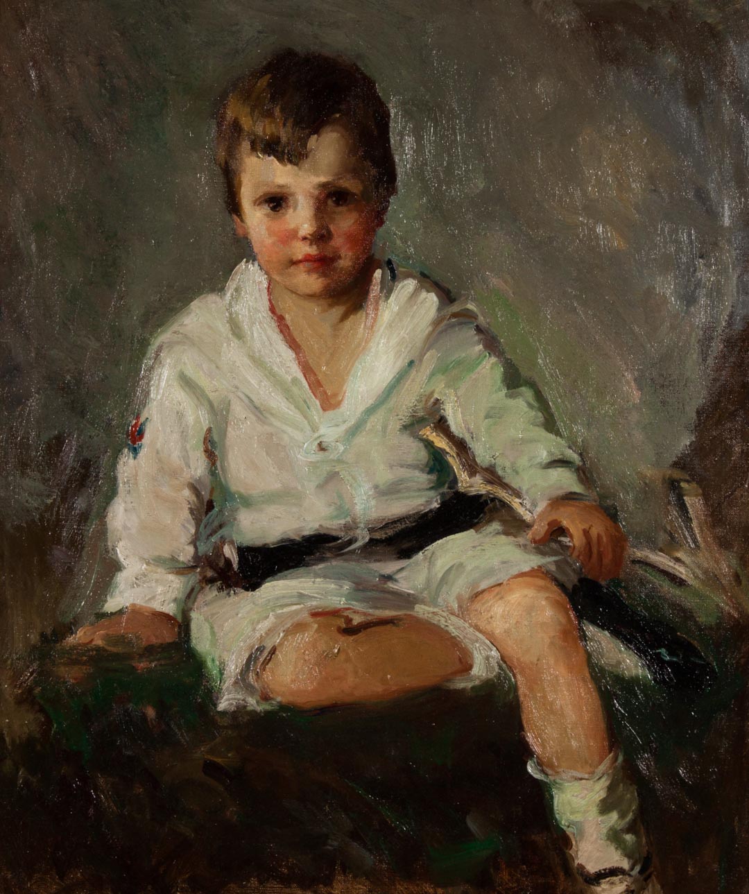 Appraisal: Attr to Camelia Whitehurst Portrait of Boy oil Attributed to