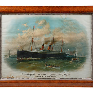 Appraisal: A French Transoceanic Steamship Lithograph Poster Early th Century for