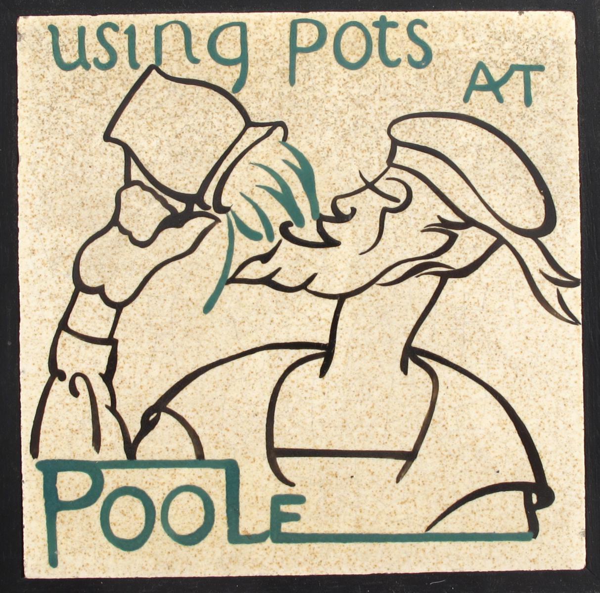 Appraisal: A Carter s Poole Pottery tile designed by Edward Bawden