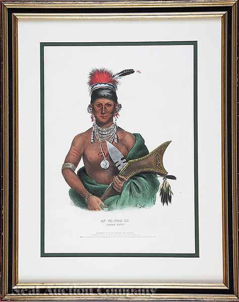 Appraisal: McKenney and Hall Appanoose Saukie Chief hand-colored lithograph published by