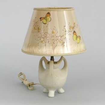 Appraisal: A Van Briggle Lamp and Original Shade A Van Briggle