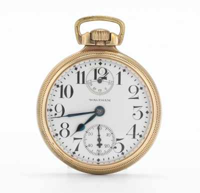 Appraisal: A Waltham Jewel Up and Down Vanguard Railroad Pocket Watch