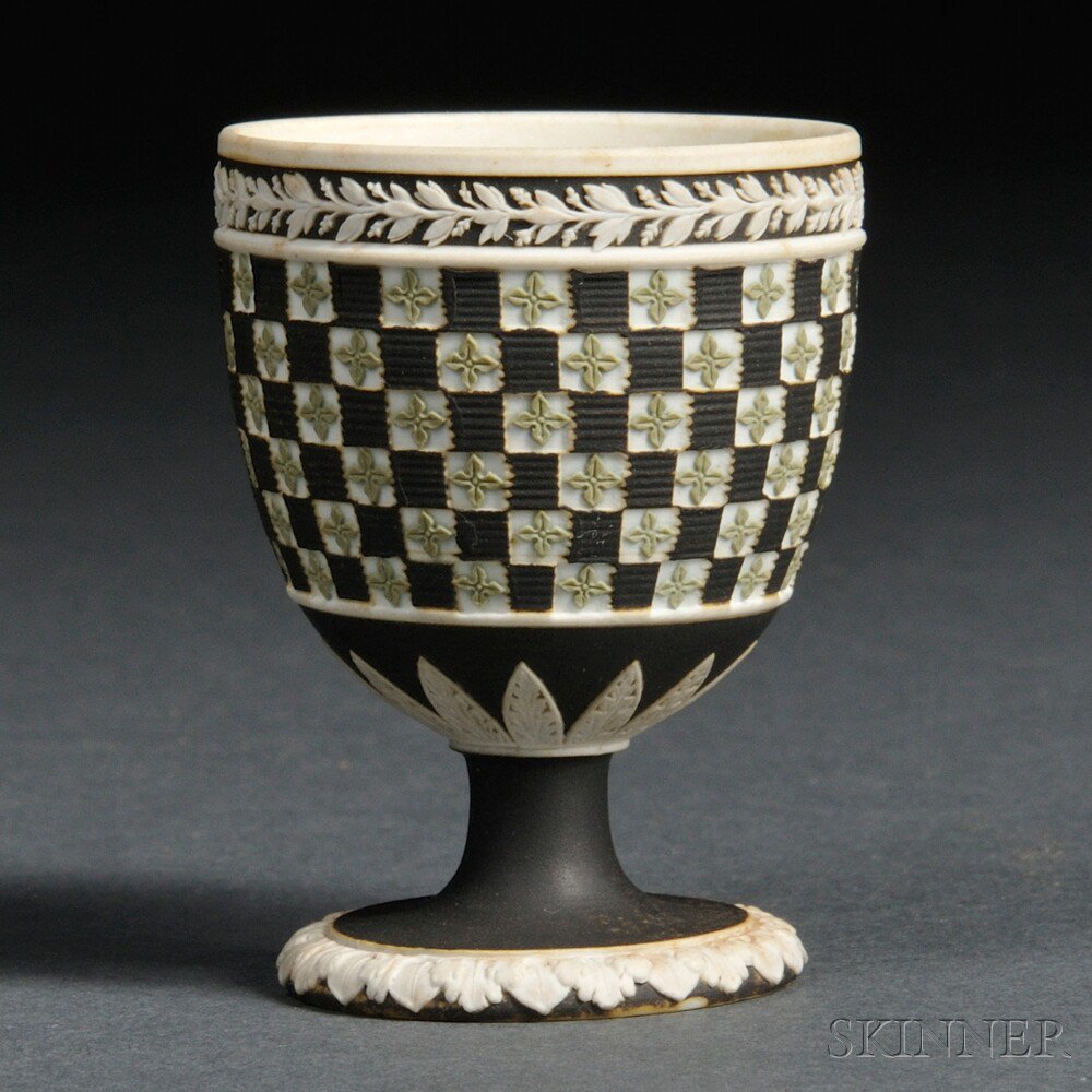 Appraisal: Wedgwood Three Color Jasper Dip Diceware Egg Cup England late