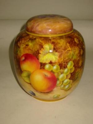 Appraisal: A ROYAL WORCESTER PORCELAIN GINGER JAR c of ovoid form