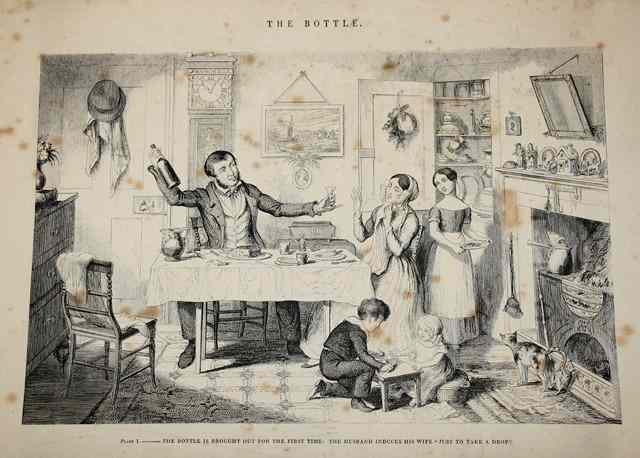 Appraisal: AFTER GEORGE CRUICKSHANK'The Bottle' Plates-I-VIII x and The Drunkards Children