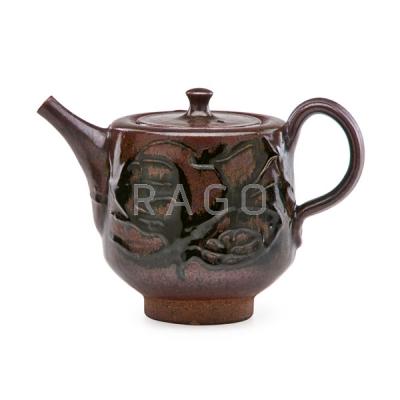 Appraisal: PETER VOULKOS Early teapot tenmoku glaze Condition Report