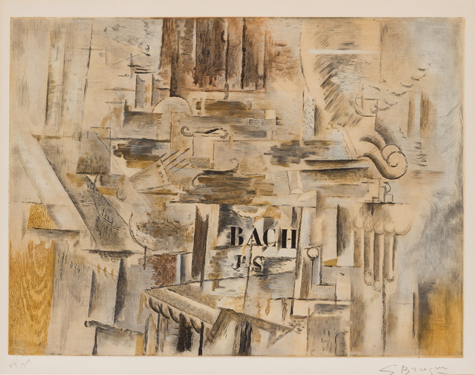 Appraisal: GEORGES BRAQUE French - Hommage a J S Bach color