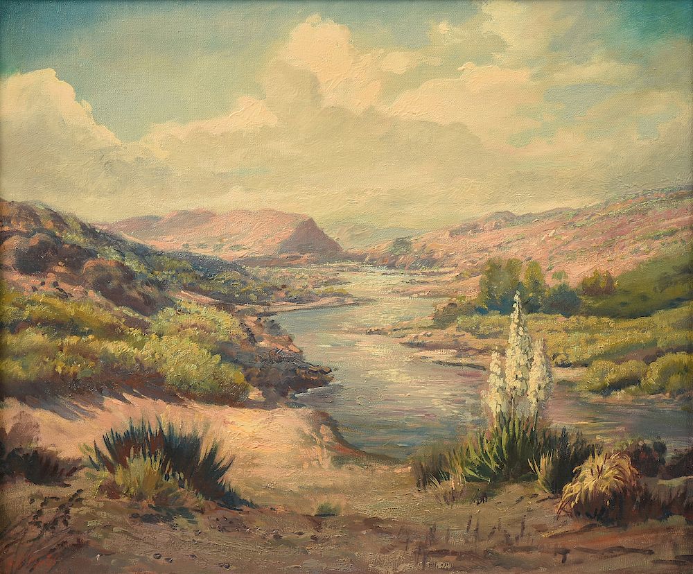 Appraisal: JOHN ORTH German American - A PAINTING Palo Duro Canyon