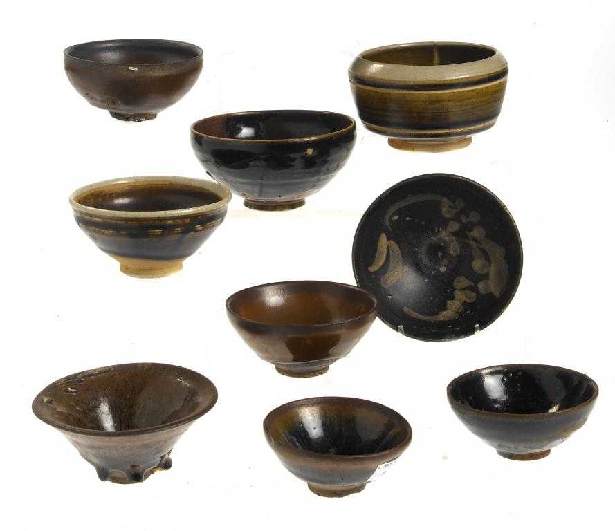 Appraisal: EIGHT TEMMOKU AND OTHER JIAN WARE TEA BOWLS AND ONE