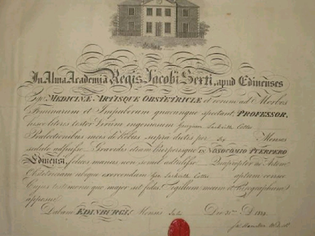 Appraisal: A COLLECTION OF EARLY TH CENTURY MEDICAL DIPLOMAS including certificates