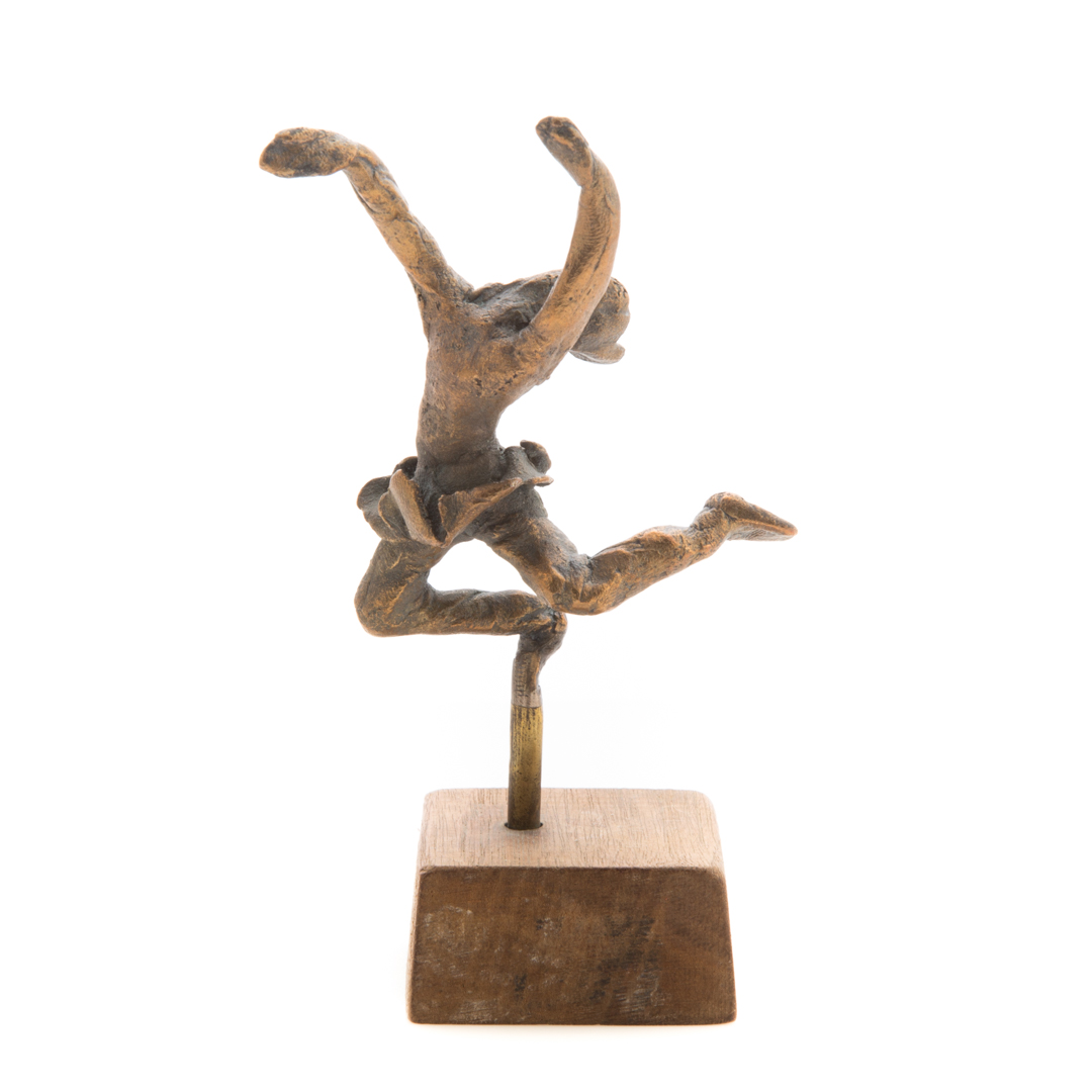 Appraisal: Attributed to Yvonne Backus Ballerina bronze American - Miniature bronze