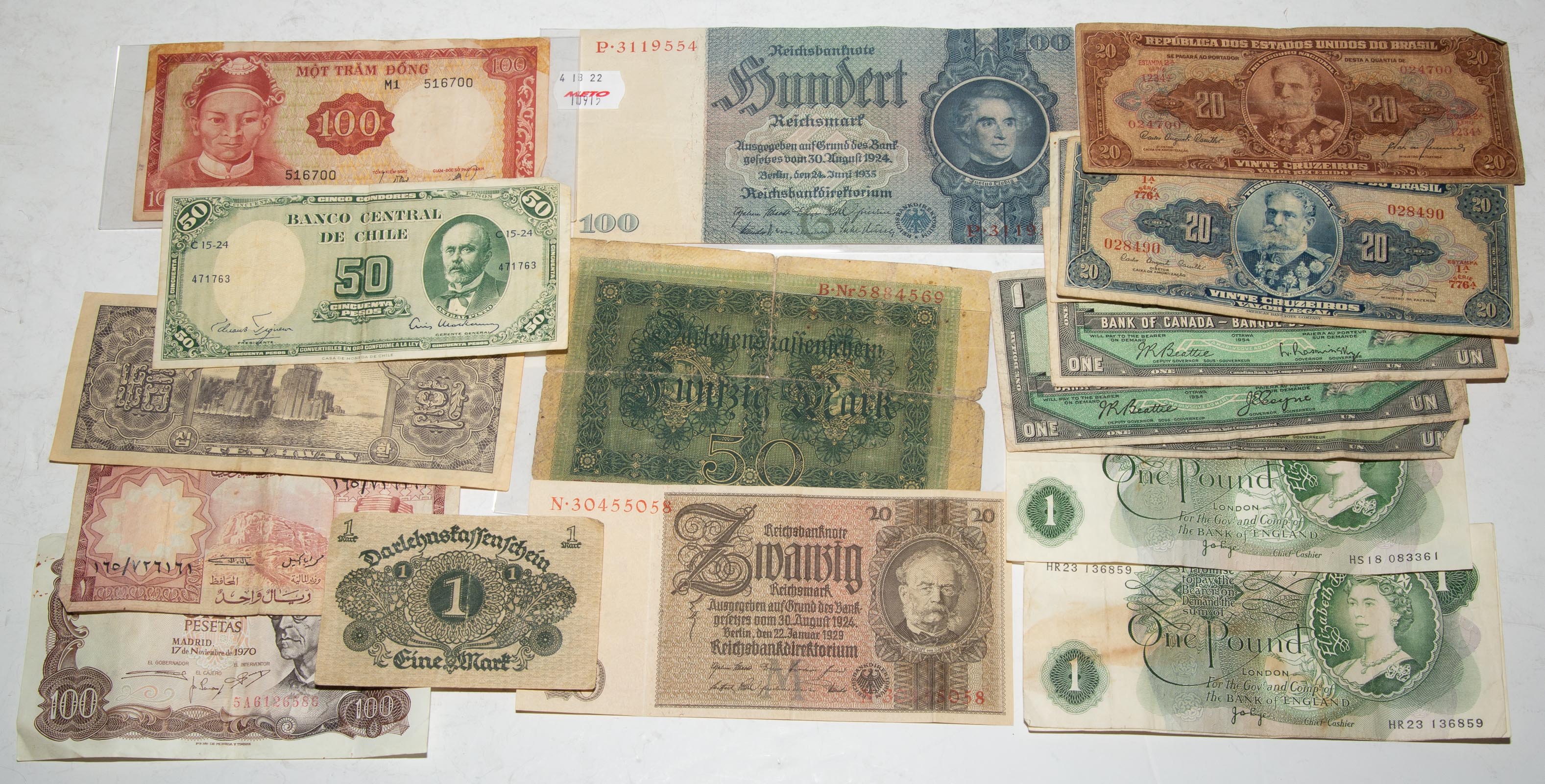 Appraisal: WORLD CURRENCY Germany - a Reichsmark June F b Marks