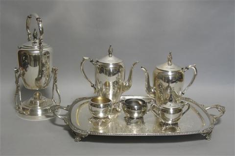 Appraisal: ROGERS SILVER CO PLATED SERVICE Pattern comprising a hot water