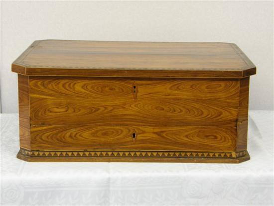 Appraisal: Kingwood and inlaid box th century with a band of