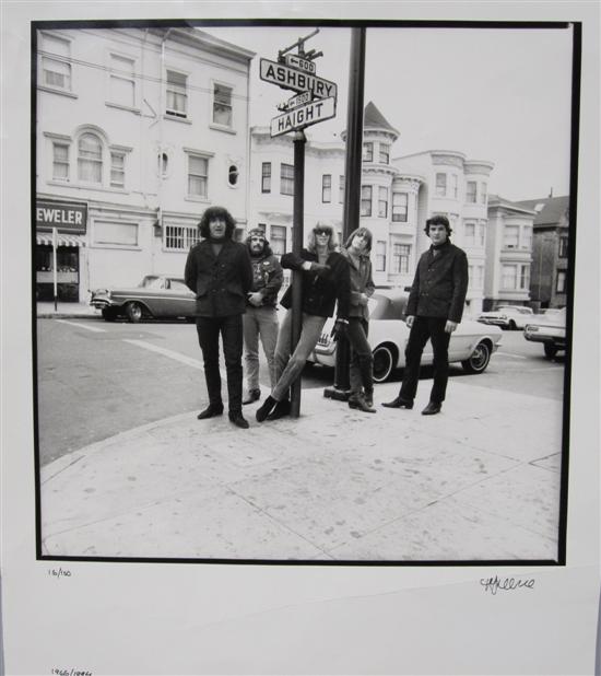 Appraisal: HERB GREENE GRATEFUL DEAD PHOTOGRAPH Black and white x Signed