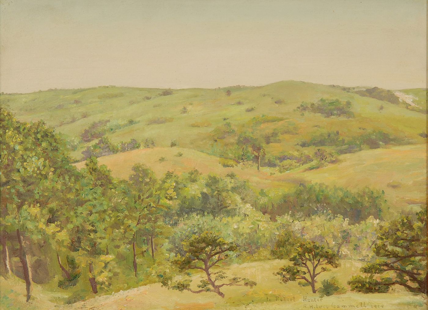 Appraisal: ROBERT HALE IVES GAMMELLAmerican - Landscape with rolling hills Signed