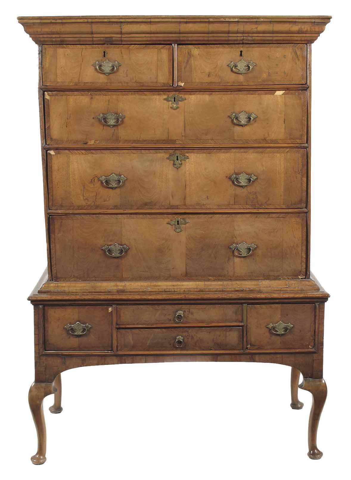 Appraisal: A walnut chest on stand