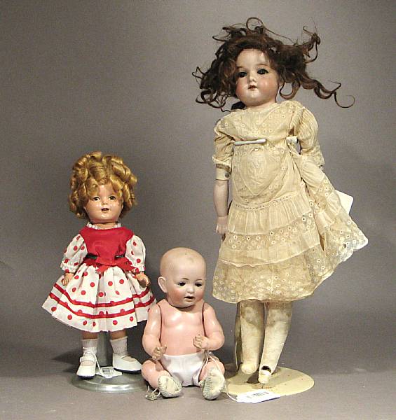 Appraisal: Doll grouping Assorted dolls - bisque composition Shirley Temple others