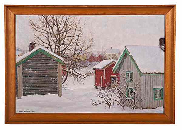 Appraisal: Snover by Karl Ouren Karl Ouren Norway - Oil on