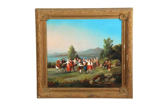 Appraisal: LANDSCAPE PROBABLY EUROPEAN SCHOOL MID TH CENTURY Oil on canvas