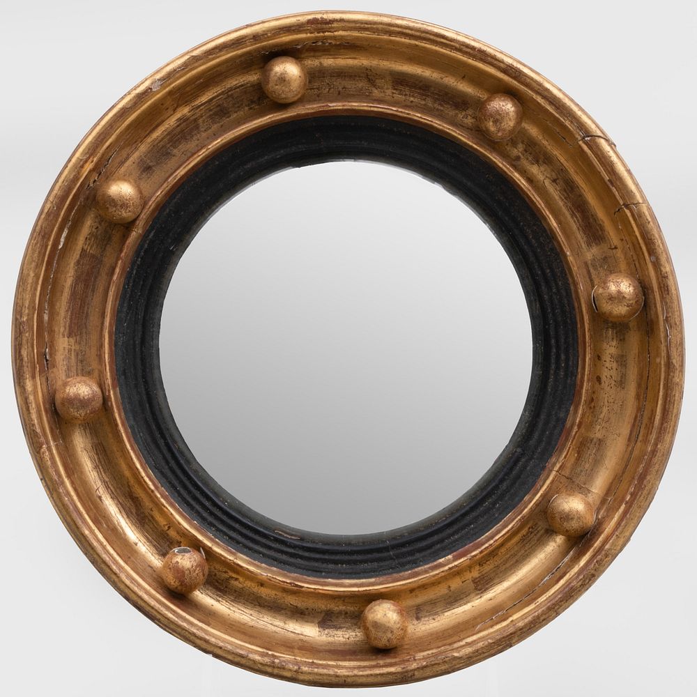 Appraisal: Group of Five Convex Mirrors The largest in diam Condition