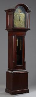 Appraisal: English Edwardian George III Style Carved Mahogany Tall Case Clock