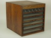 Appraisal: SPOOL CABINET - Circa - six drawer oak spool cabinet