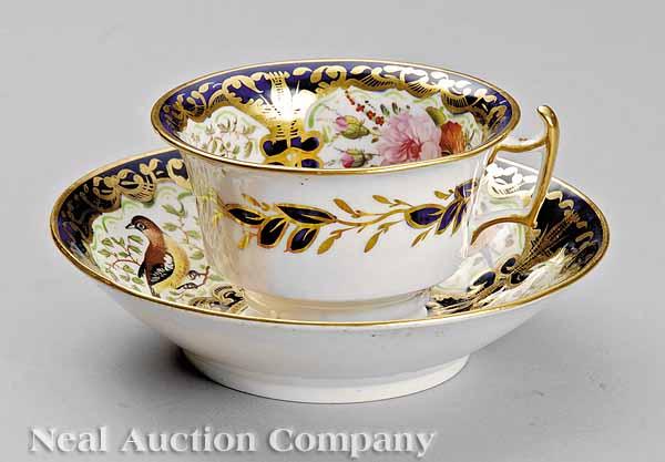 Appraisal: A Regency Porcelain Cup and Saucer c probably Spode cobalt