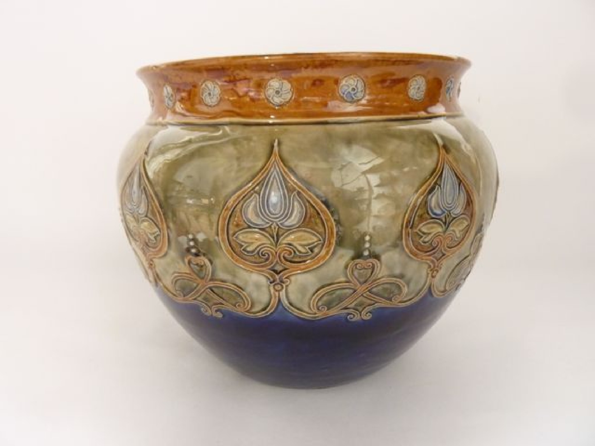 Appraisal: A Royal Doulton jardini re with Art Nouveau moulded and