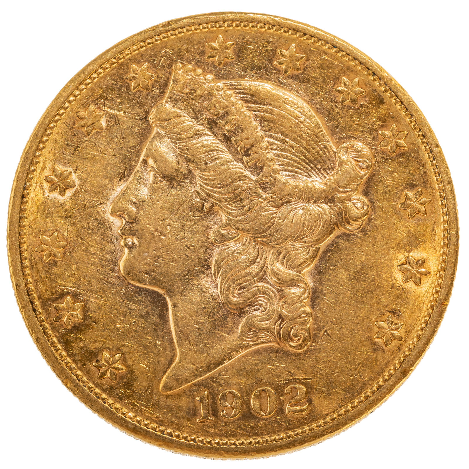 Appraisal: -S LIBERTY GOLD DOUBLE EAGLE AU DETAILS Cleaned