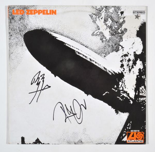 Appraisal: A COPY OF THE ALBUM 'LED ZEPPELIN' AUTOGRAPHED BY JIMMY