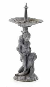 Appraisal: English lead sculptural fountain by H Crowther pair of boys