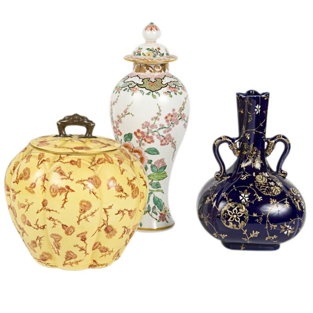 Appraisal: Group of Continental and English Porcelain Vases and Jars Approximately